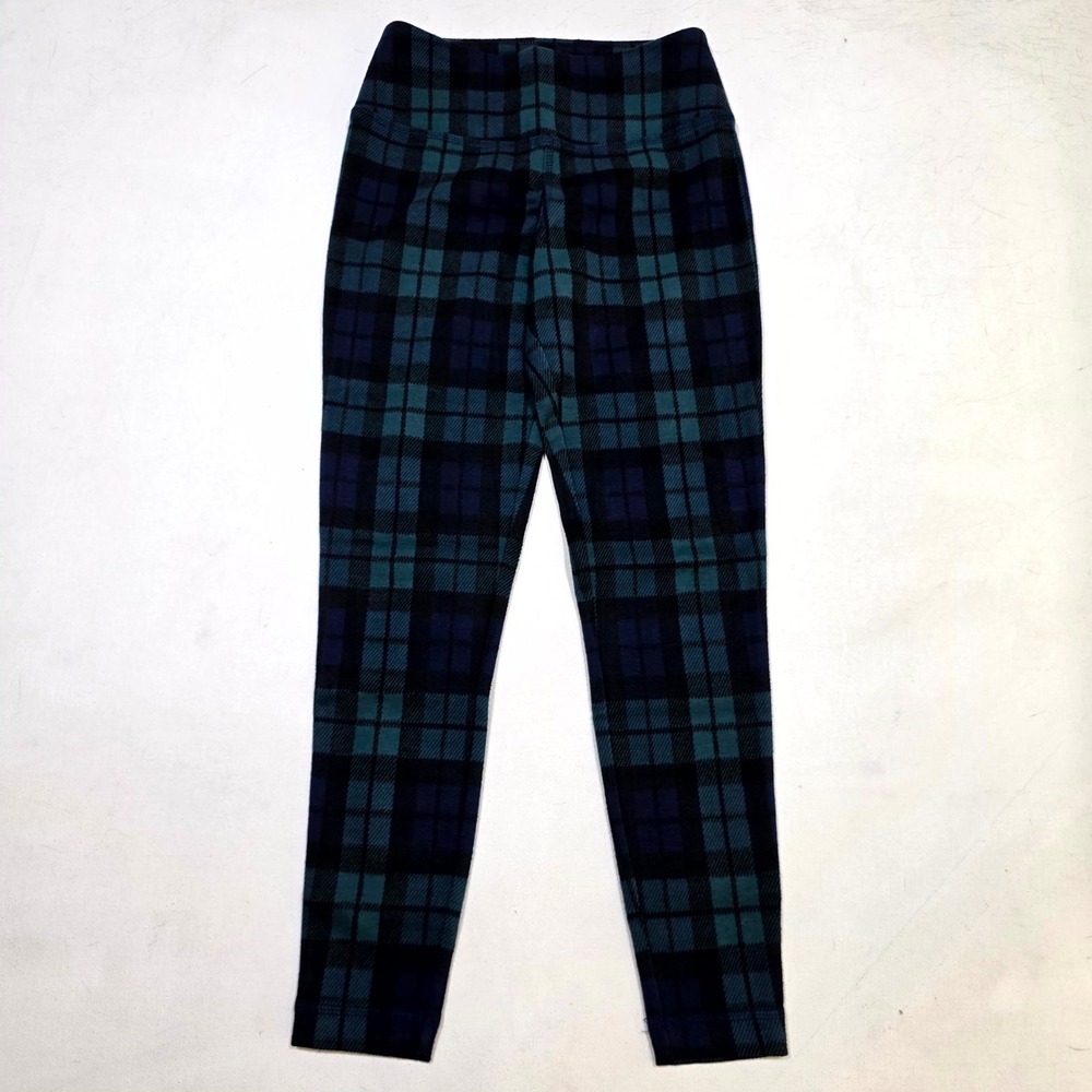 Vineyard Vines Leggings Womens XXS Green Navy Blue Plaid High Rise Tapered Pants